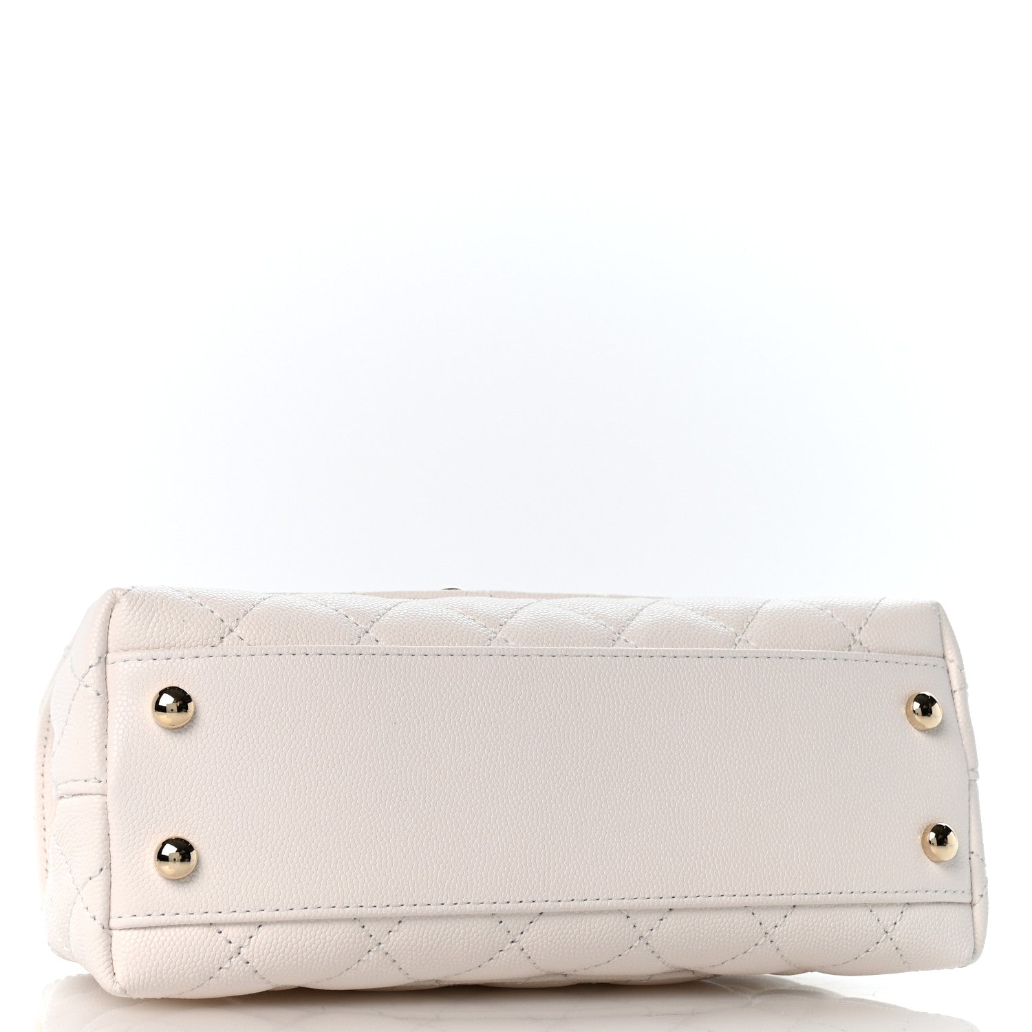 Chanel Caviar Quilted Mini Coco Handle Flap White 4 of 10