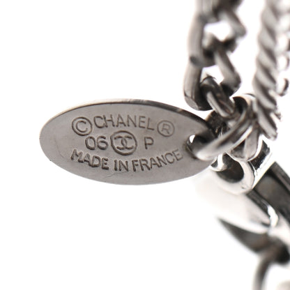 Chanel Double Chain CC Necklace Silver 5 of 6