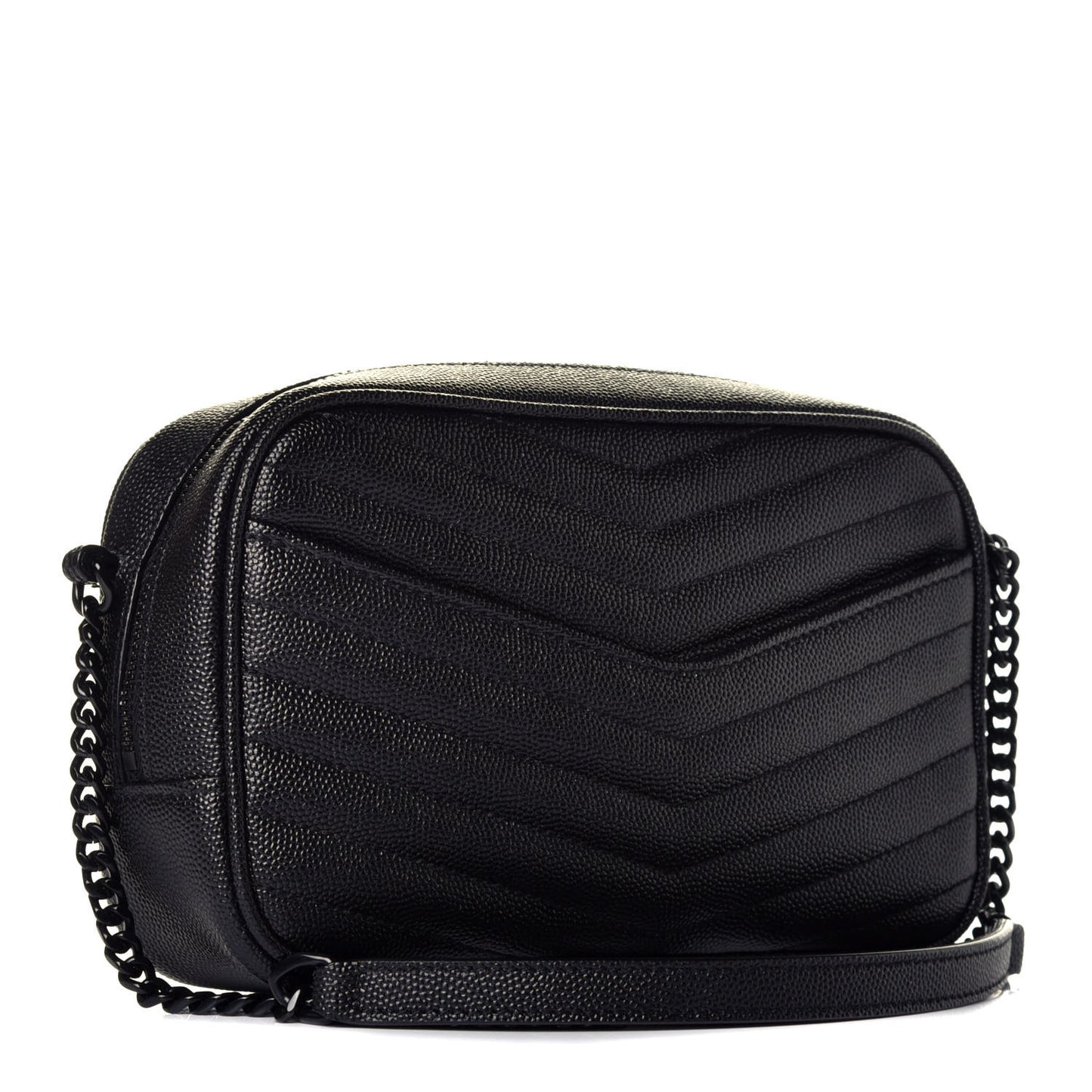 Grain De Poudre Matelasse Monogram Mini Lou Camera Bag Black