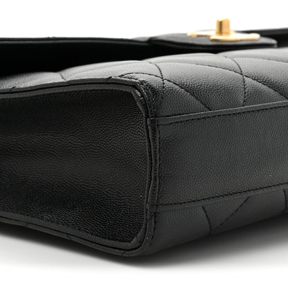 Chanel Caviar Quilted Carry Me Top Handle Flap Black 10 of 14