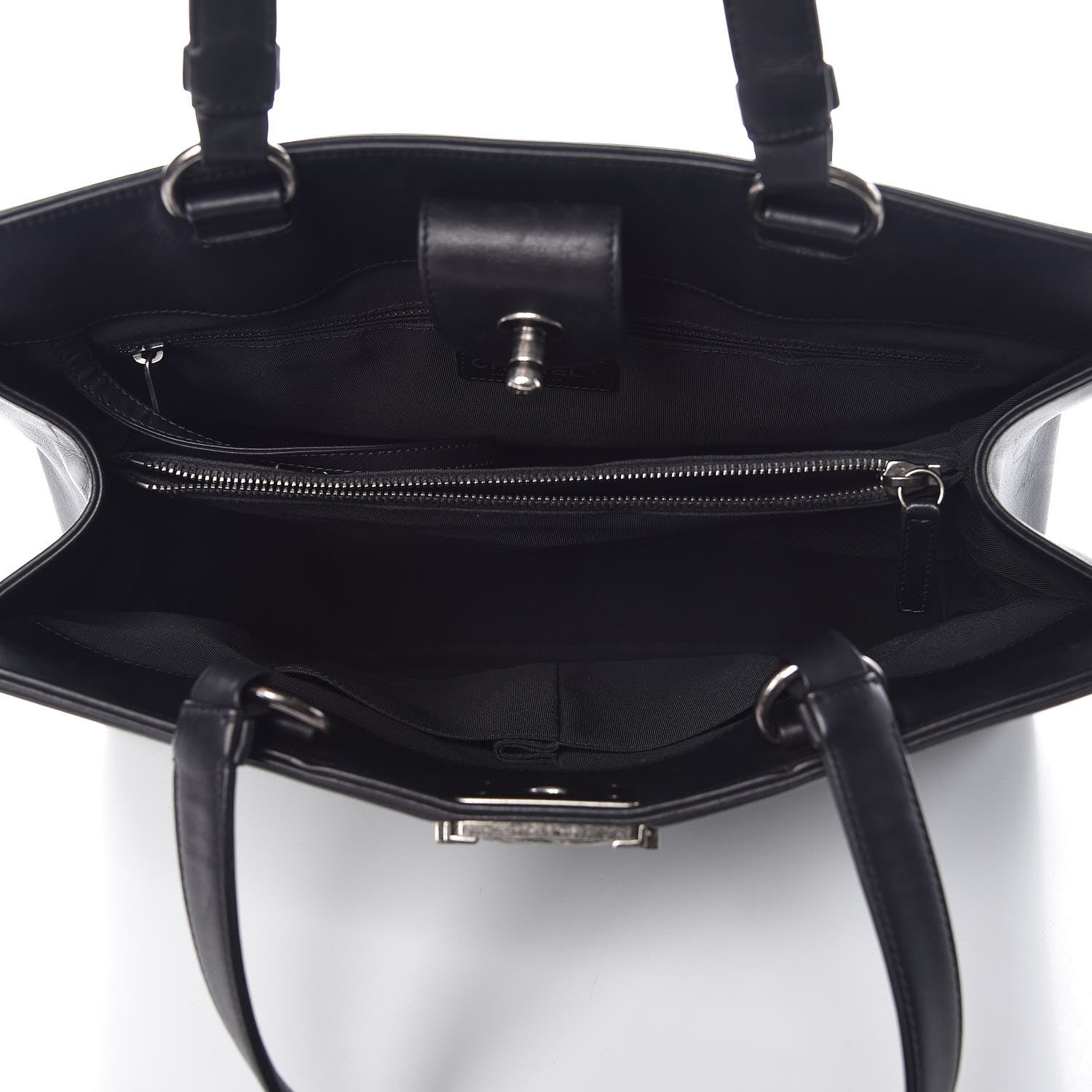 Chanel Calfskin Quilted Boy Shopping Tote Black 5 of 7