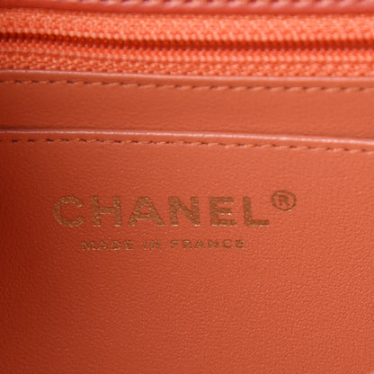 Chanel Lambskin Quilted Mini Rectangular Flap Orange 6 of 9