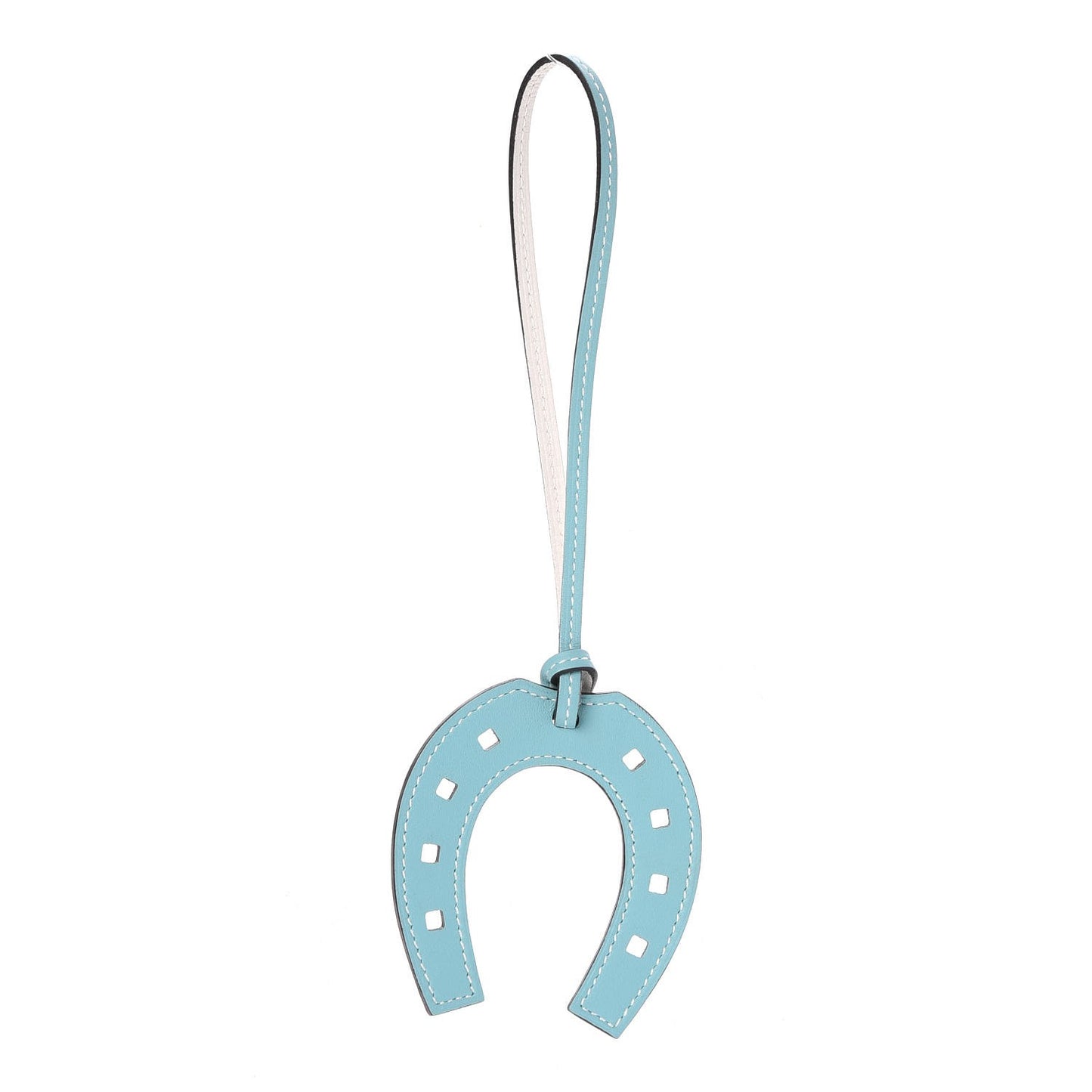 Swift Paddock Horseshoe Bag Charm Bleu Atoll White