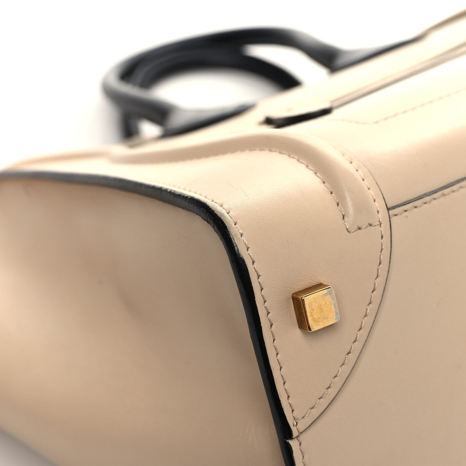 Celine Satin Calfskin Mini Bi-Color Luggage Powder Black 8 of 14