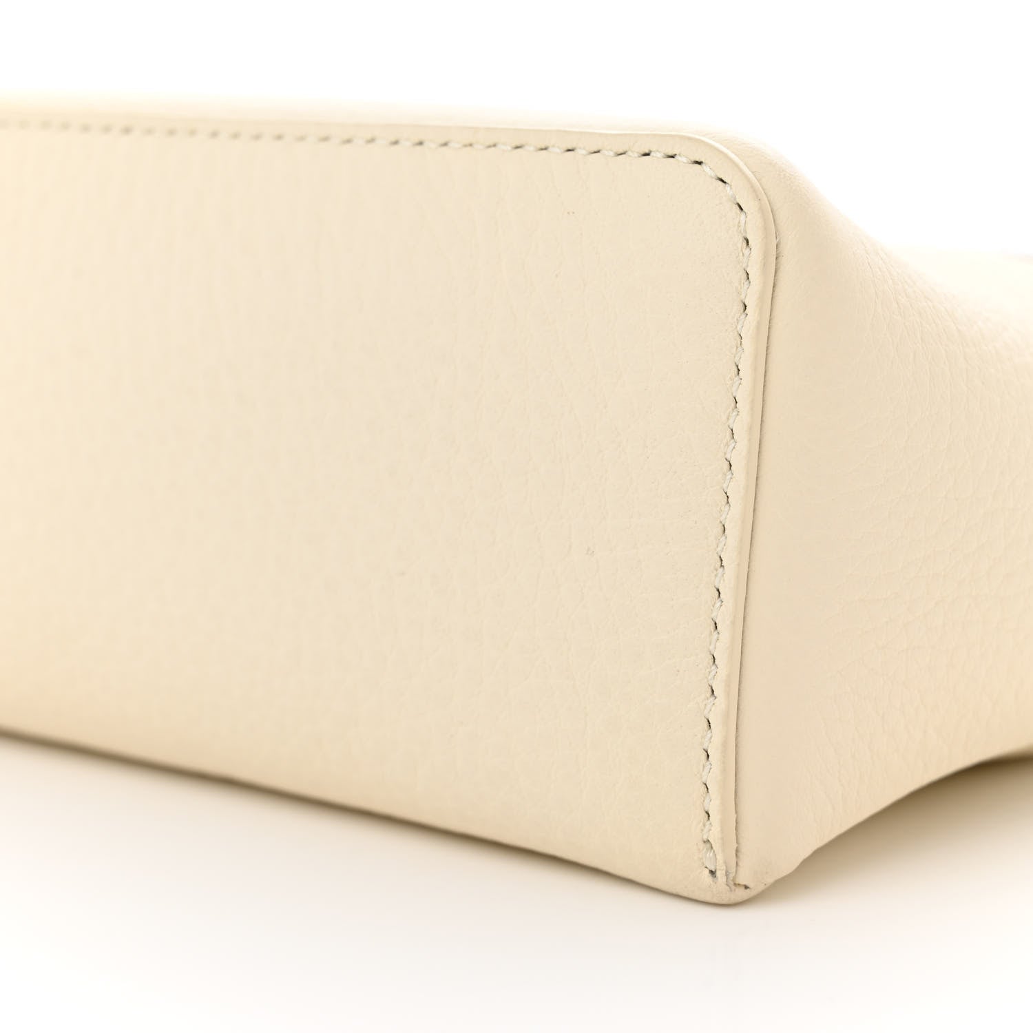 Loro Piana Grained Calfskin L19 Extra Pocket Pouch Whisper White 9 of 16