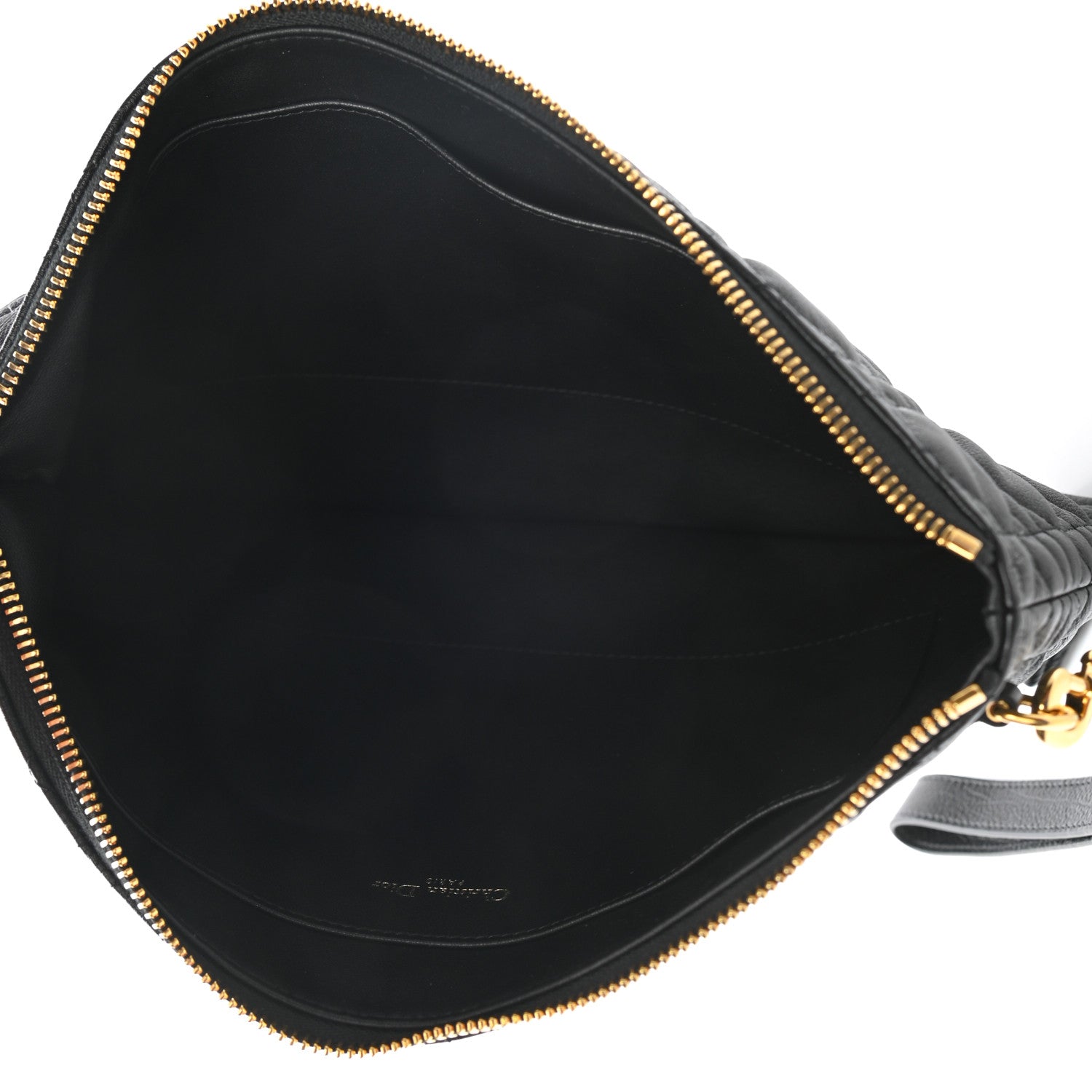 Christian Dior Supple Calfskin Cannage Large Caro Daily Pouch Black 5 of 7