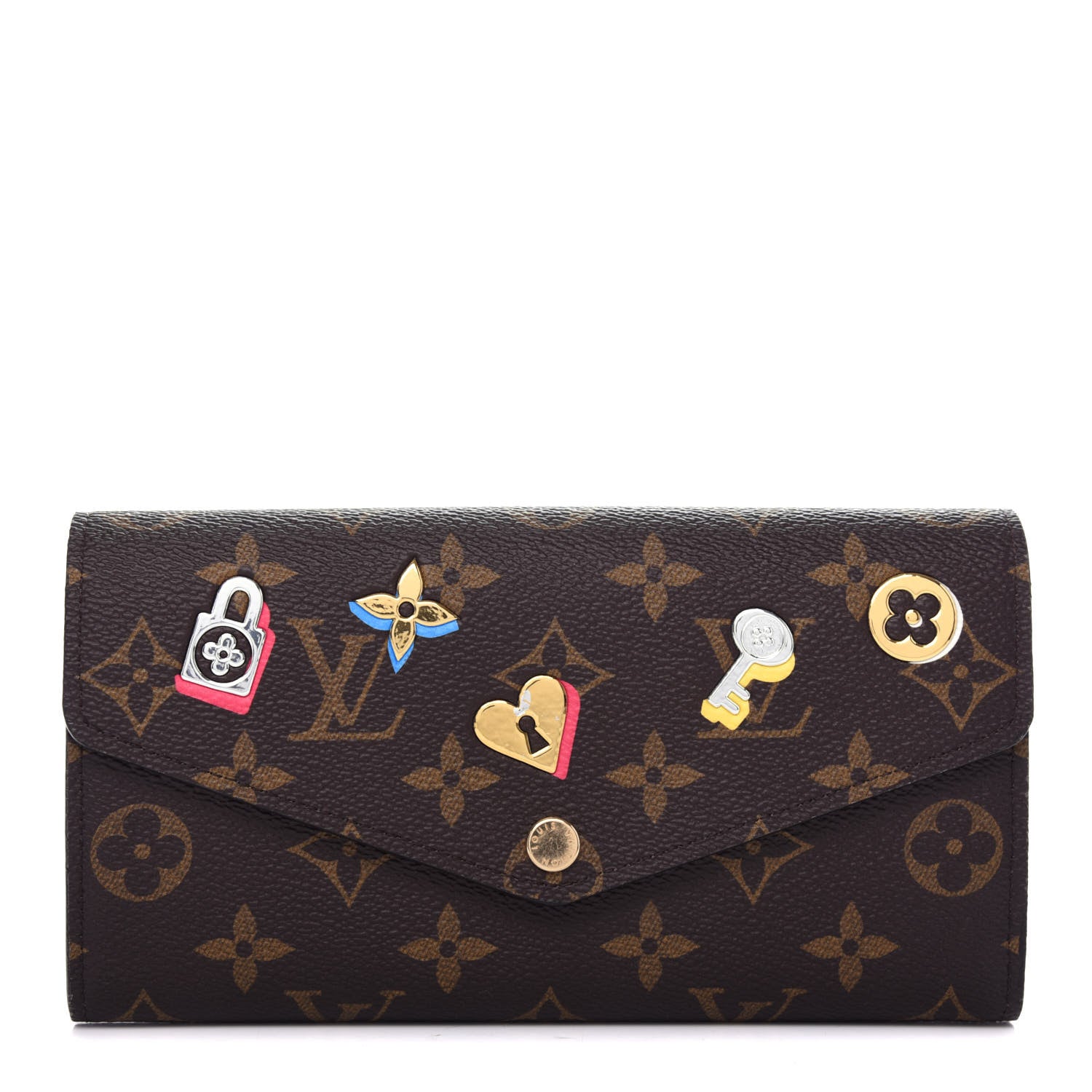 Louis Vuitton Monogram LV Love Lock Sarah Wallet 1 of 7