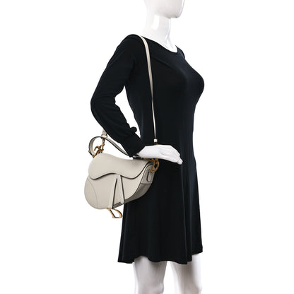 Christian Dior Grained Calfskin Saddle Bag Latte 2 of 12