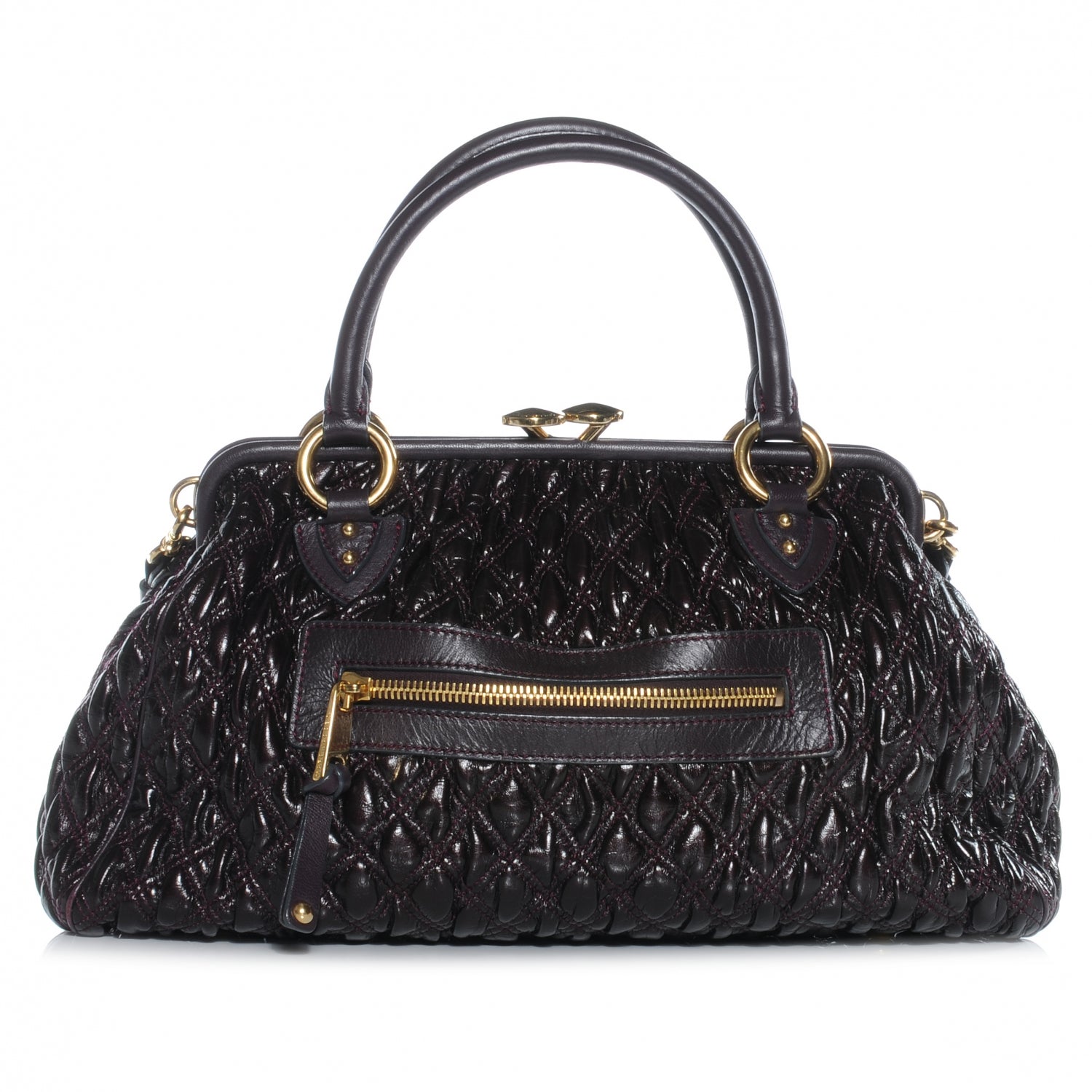 Marc Jacobs Elastic Quilted Stam Plum 1 of 7