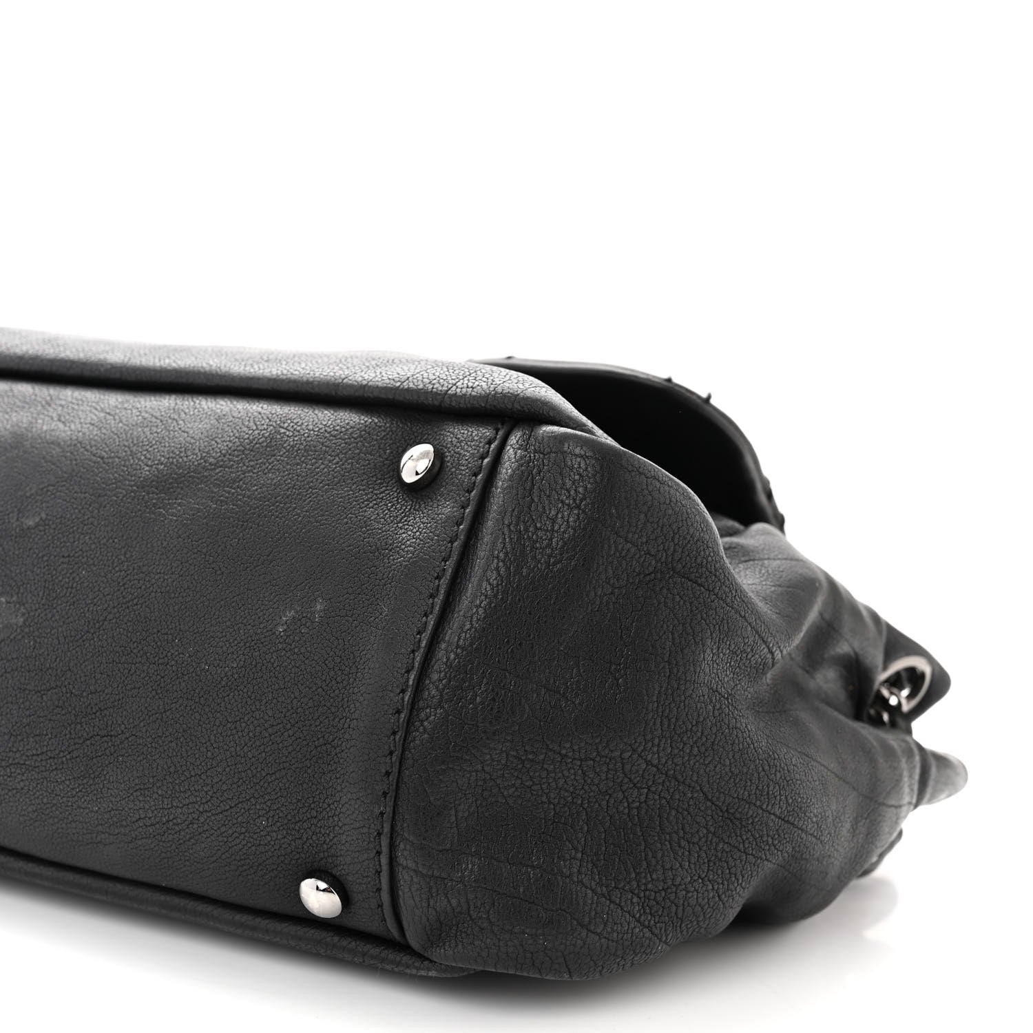 Chanel Calfskin Diamond Stitch Accordion Flap Black 10 of 13
