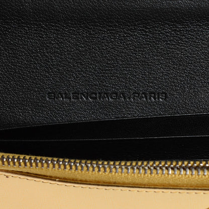 Balenciaga Laminated Calfskin Giant 12 Silver Hardware Money Wallet Gold 7 of 8