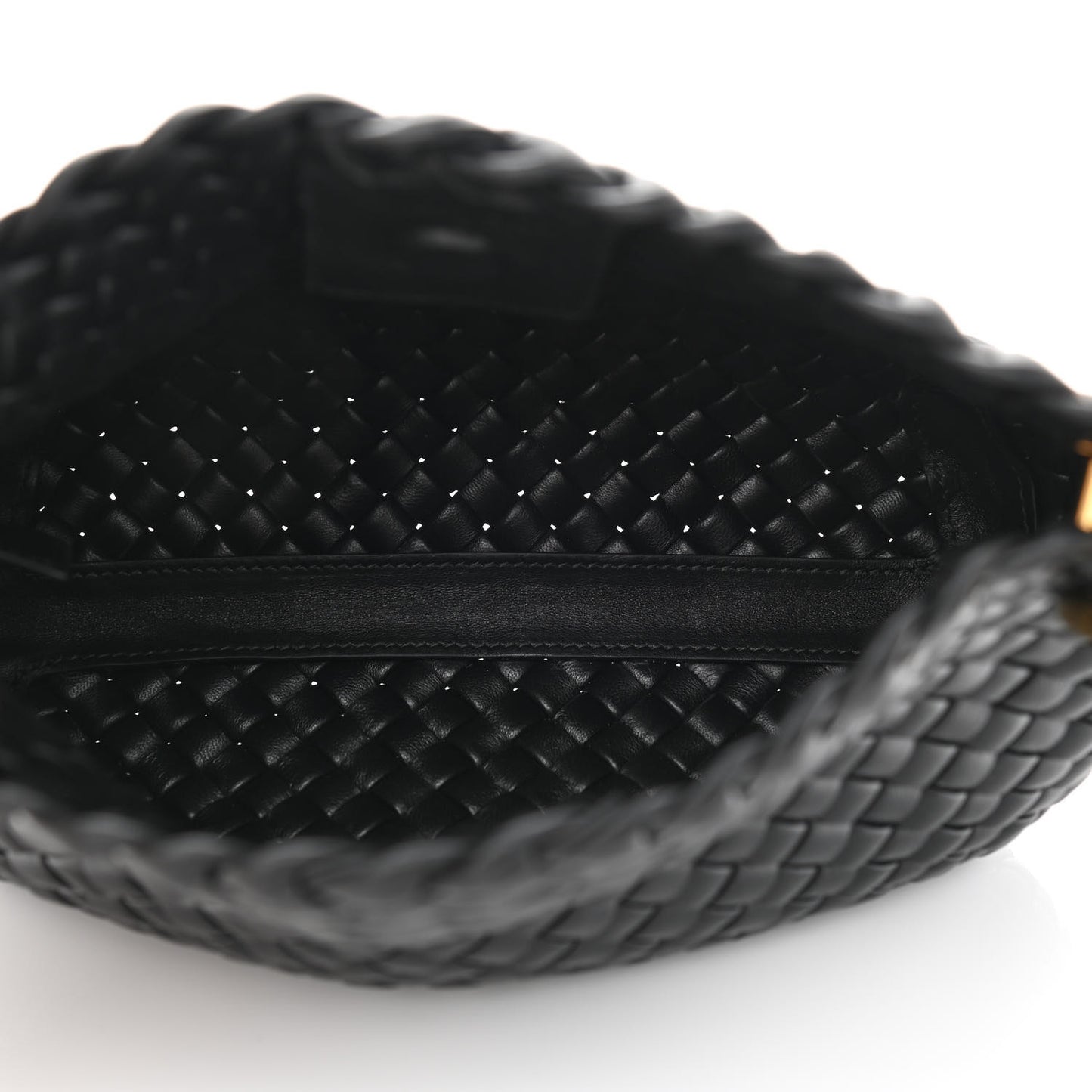 Nappa Intrecciato Small Clicker Shoulder Bag Black