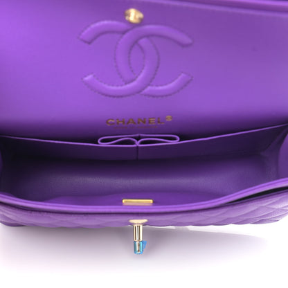 Chanel Caviar Quilted Small Double Flap Dark Purple 5 of 10