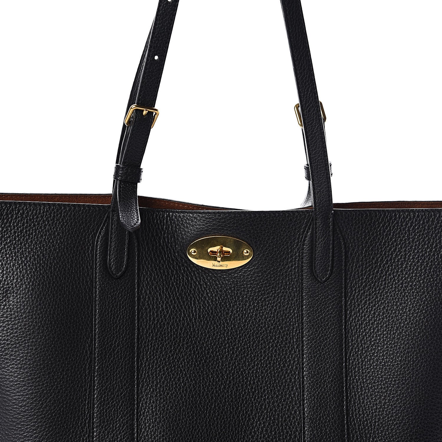 Mulberry Small Classic Grain Bayswater Tote Black 7 of 12