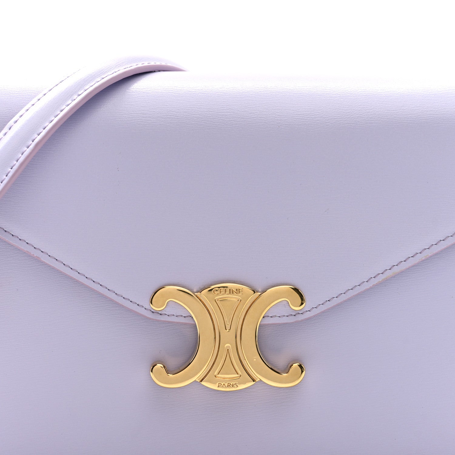 Celine Shiny Calfskin Triomphe Margo Wallet on Chain Light Lavender 6 of 8
