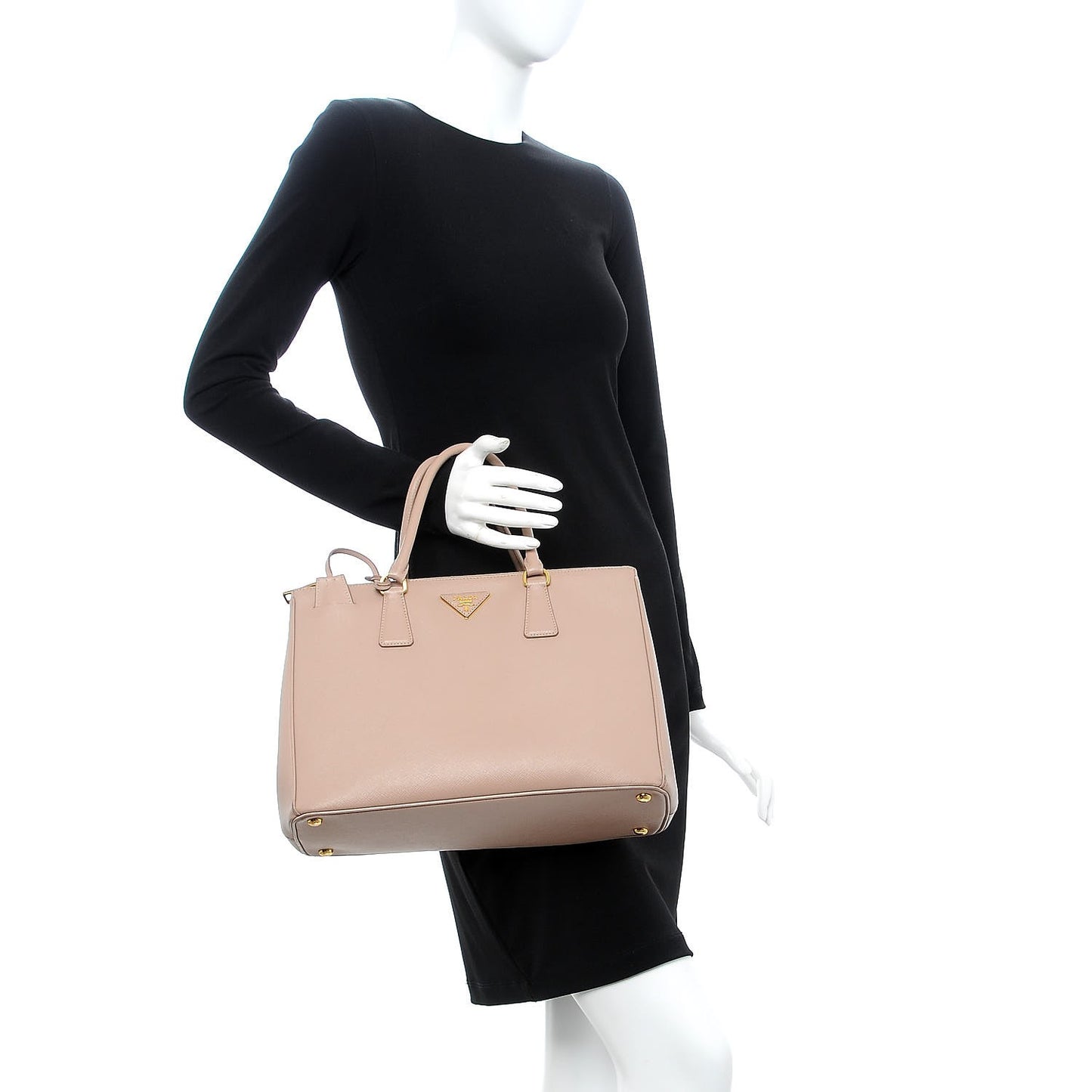 Saffiano Medium Galleria Double Zip Tote Cammeo