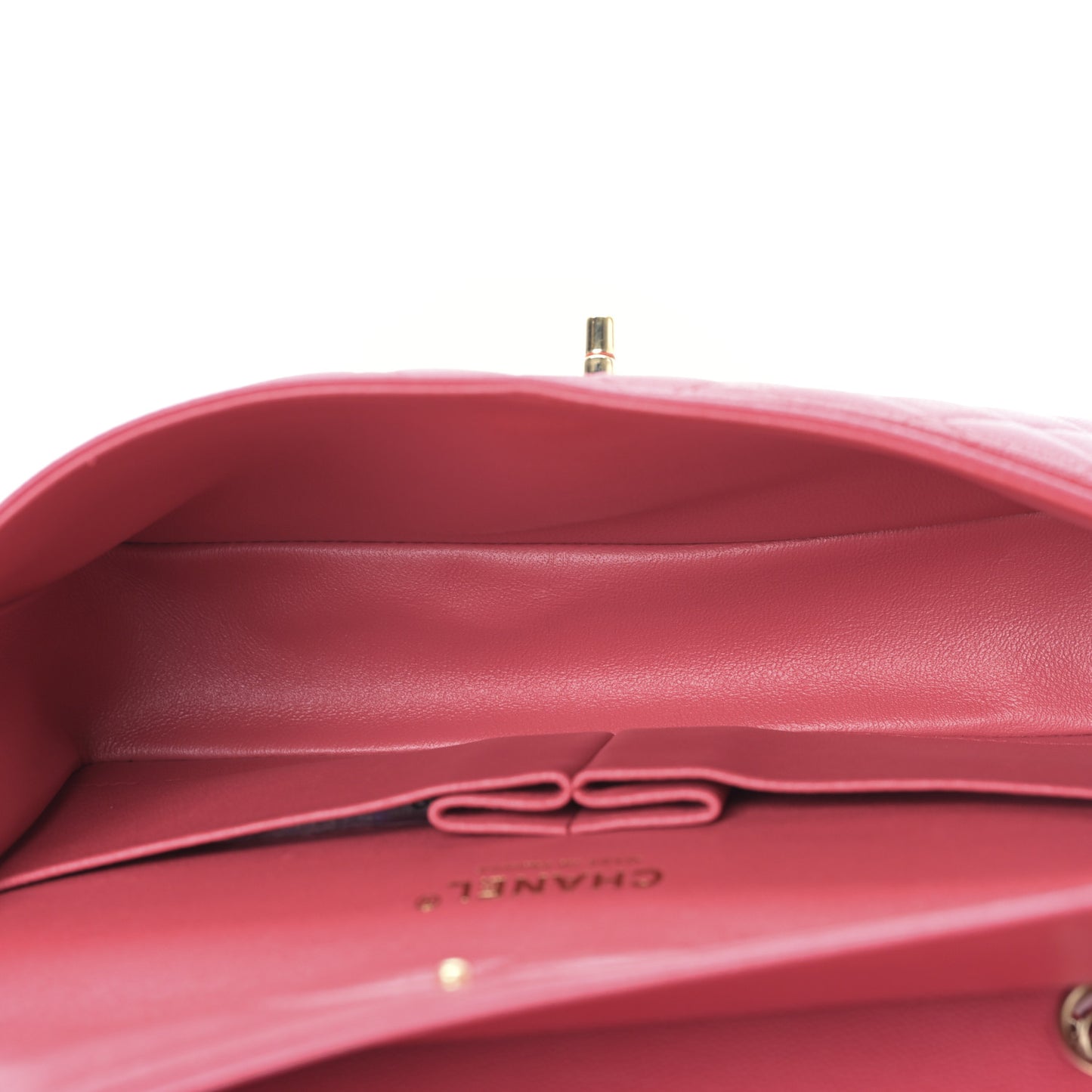 Caviar Quilted Medium Double Flap Dark Pink