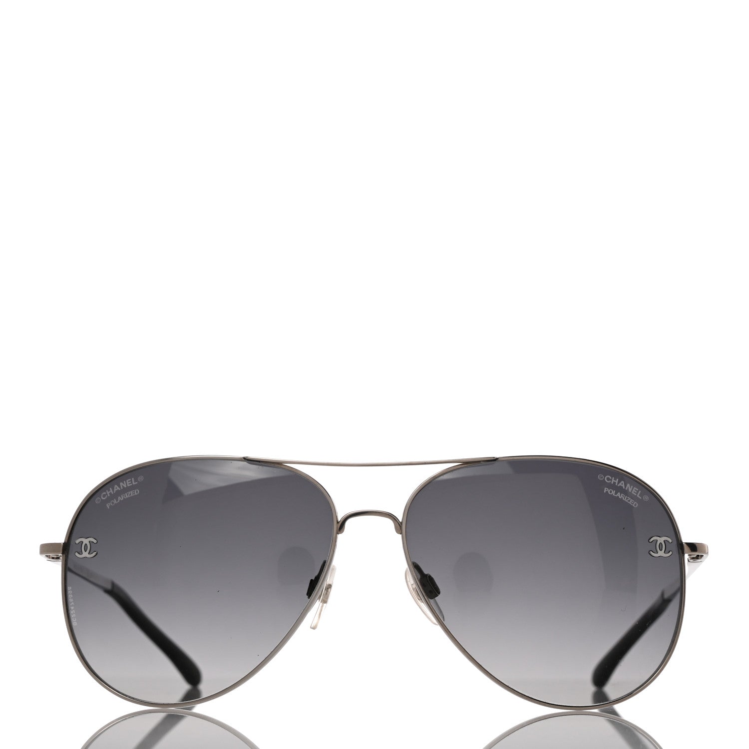Chanel Metal Polarized Aviator Sunglasses 2 of 9