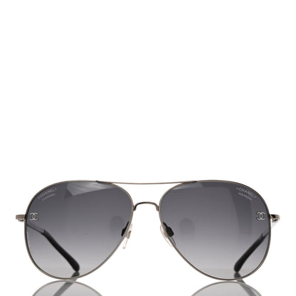 Chanel Metal Polarized Aviator Sunglasses 2 of 9