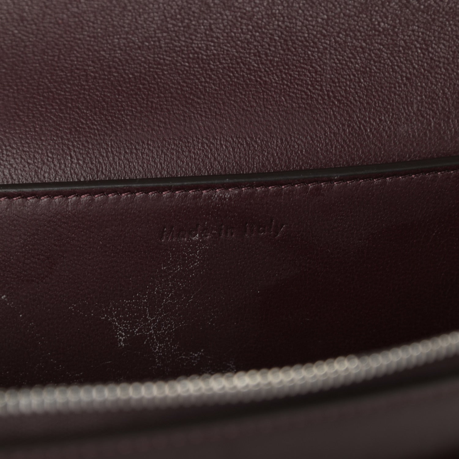 Celine Shiny Smooth Calfskin Medium Frame Shoulder Bag Burgundy Pearl Blue 7 of 10