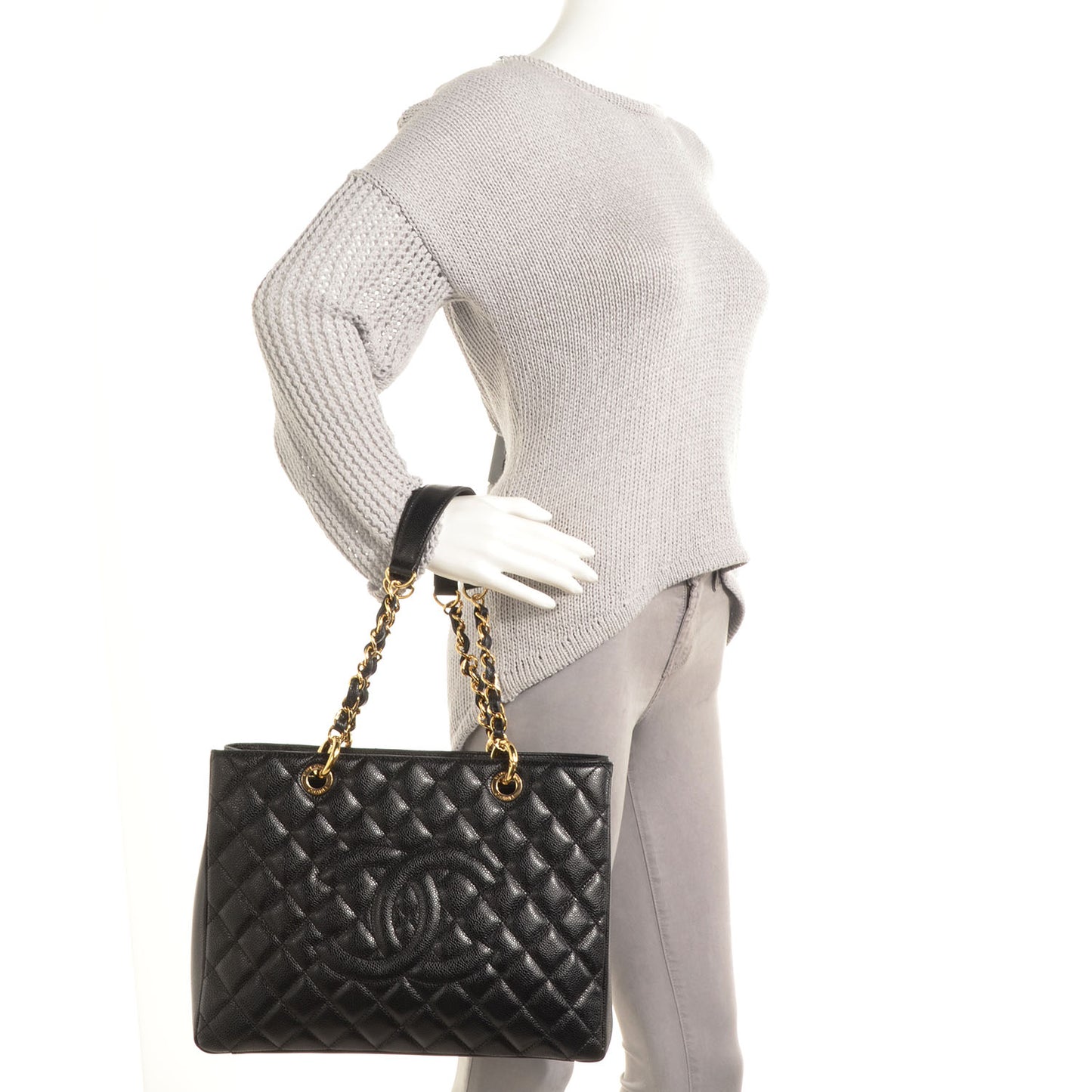 Caviar Grand Shopping Tote GST Black