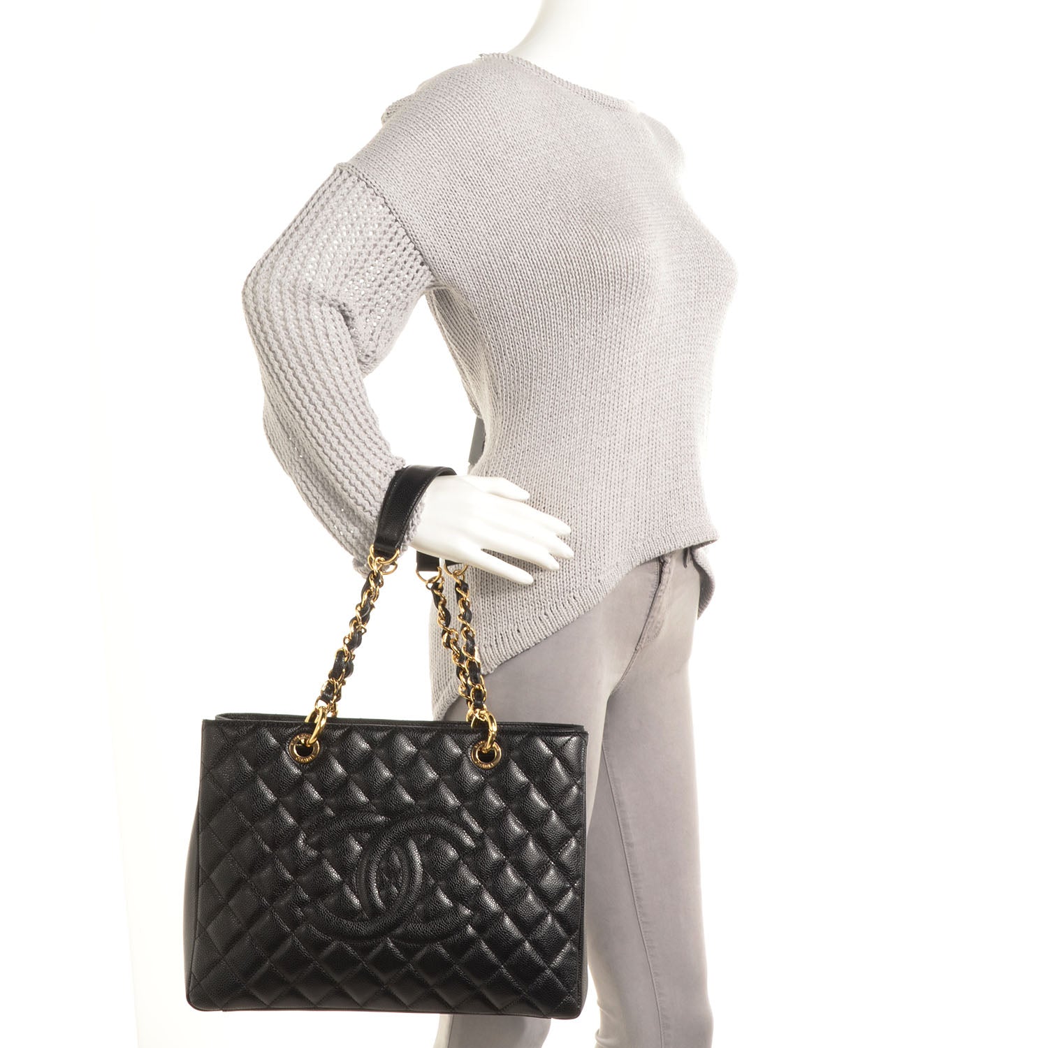 Chanel Caviar Grand Shopping Tote GST Black 2 of 9