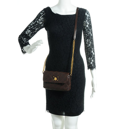 Marc Jacobs Leather Quilted The Small Single Flap Brown 2 of 10