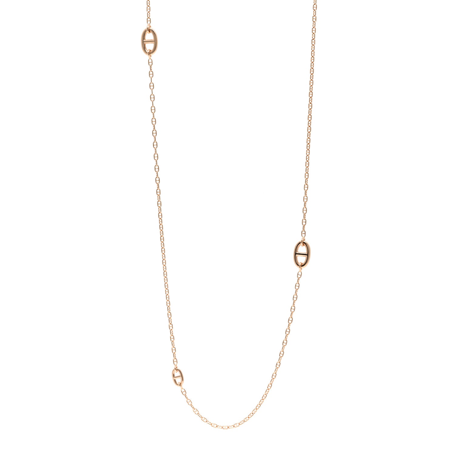 Hermes 18K Rose Gold Farandole Necklace 80 1 of 5