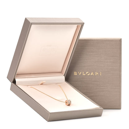 Bulgari 18K Rose Gold Diamond Small B.Zero1 Pave Pendant Necklace 8 of 8