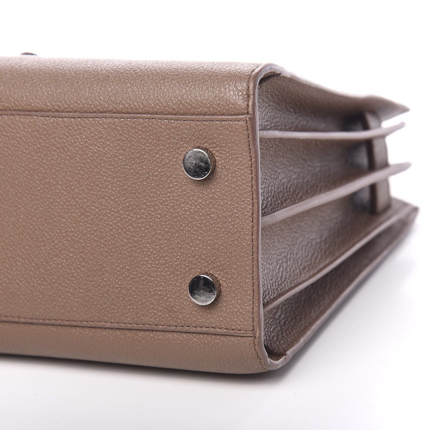 Saint Laurent Grained Calfskin Baby Sac De Jour Taupe 7 of 10