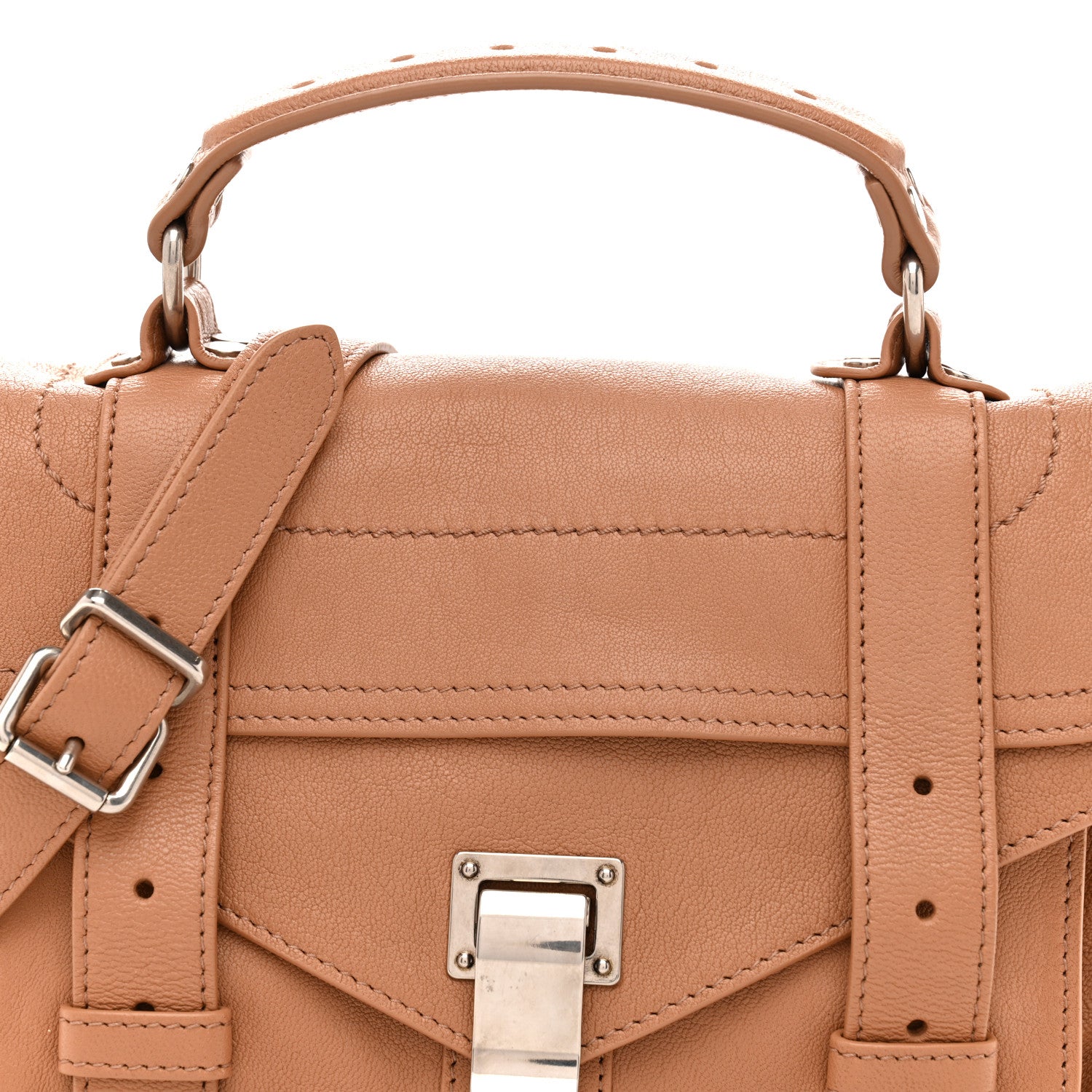 Proenza Schouler Lambskin Tiny PS1 Satchel Desert Earth 9 of 15