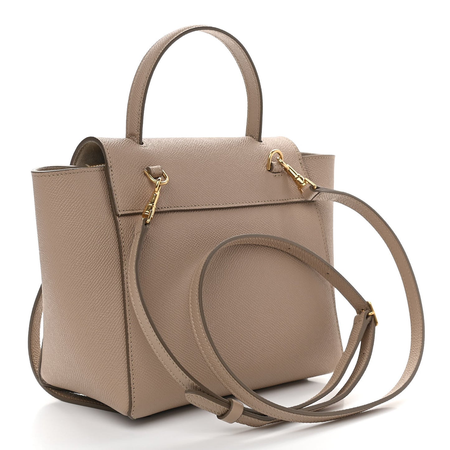 Grained Calfskin Nano Belt Bag Light Taupe