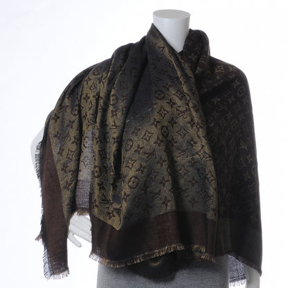 Louis Vuitton Silk Lurex Wool Monogram Shine Shawl Amarante 4 of 6