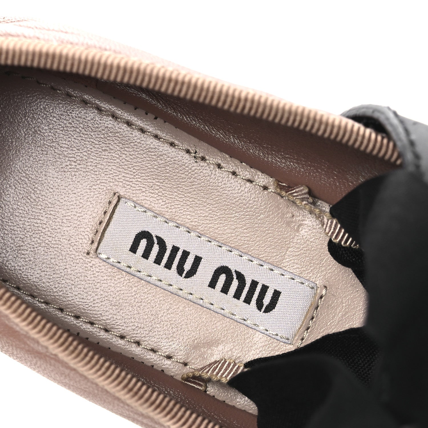 Miu Miu Nappa Double Buckle Ballerina Flats 35 Cammeo Black 9 of 10