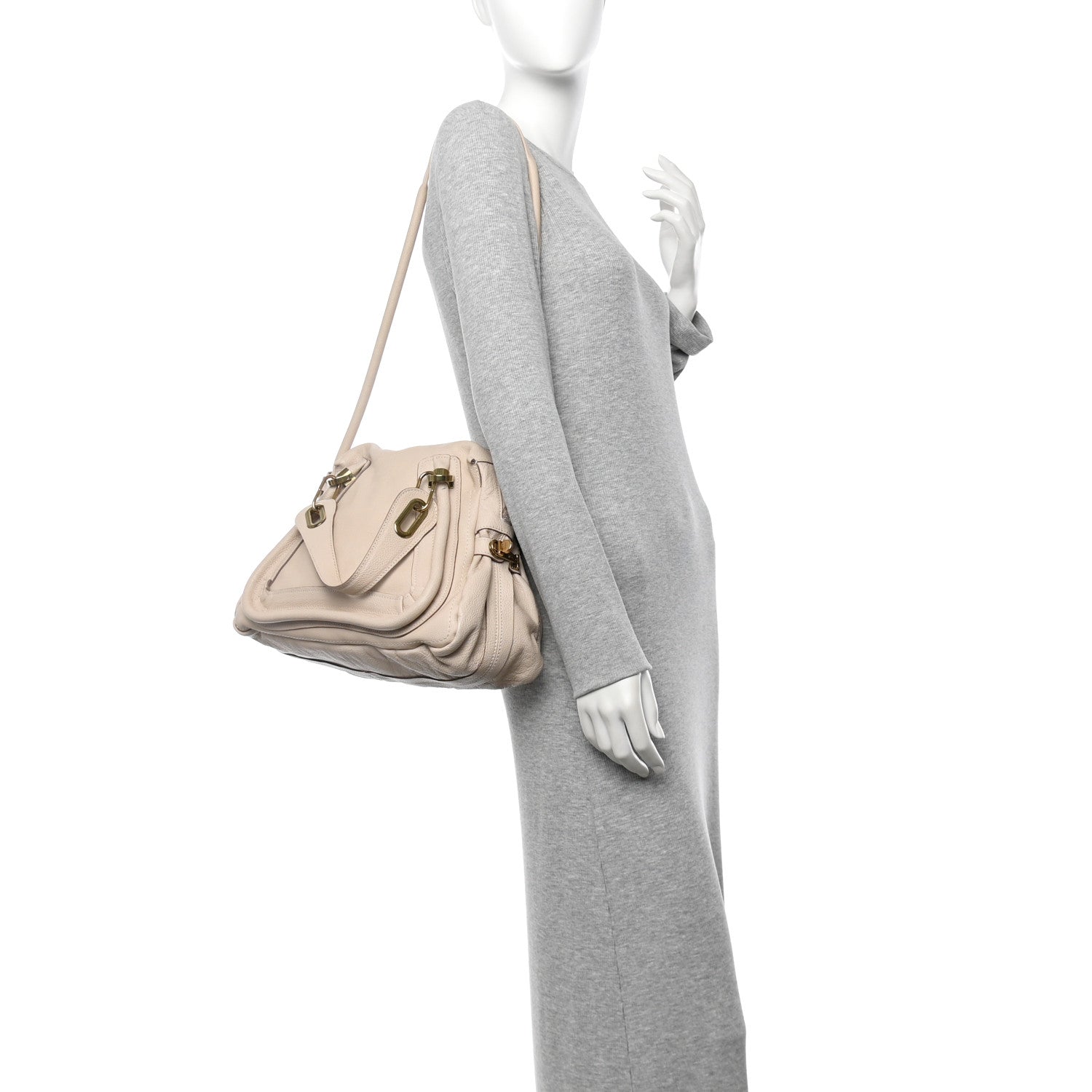 Chloe Calfskin Medium PARATY Dove 2 of 12