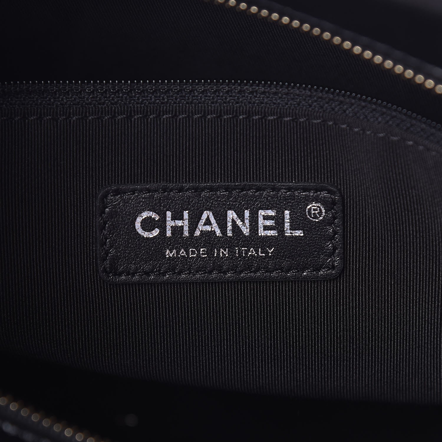 Chanel Metallic Crumpled Goatskin Quilted Medium Gabrielle Hobo Black Gold 8 of 12