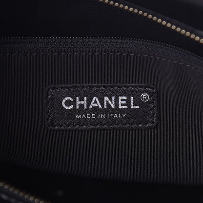 Chanel Metallic Crumpled Goatskin Quilted Medium Gabrielle Hobo Black Gold 8 of 12