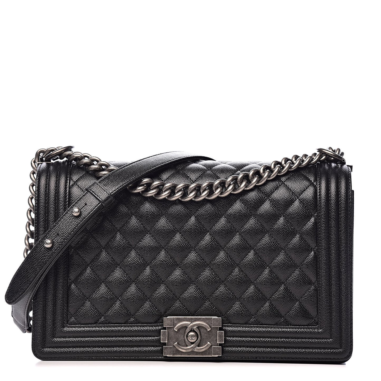Caviar Quilted New Medium Boy Flap Black