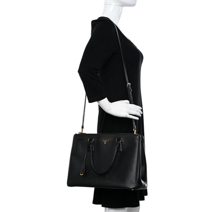 Prada Saffiano Medium Galleria Double Zip Tote Black 2 of 11