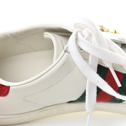 Gucci Calfskin Web Pearl Studded Womens Ace Sneakers 34 White 16 of 16