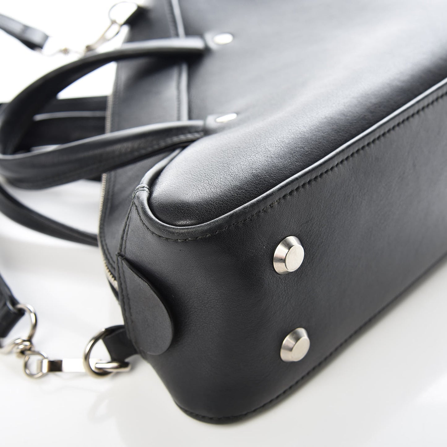 Calfskin S Triangle Duffle Black