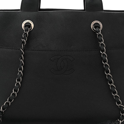 Chanel Caviar Lambskin Quilted Large Coco Break Shopping Bag Black 8 of 13