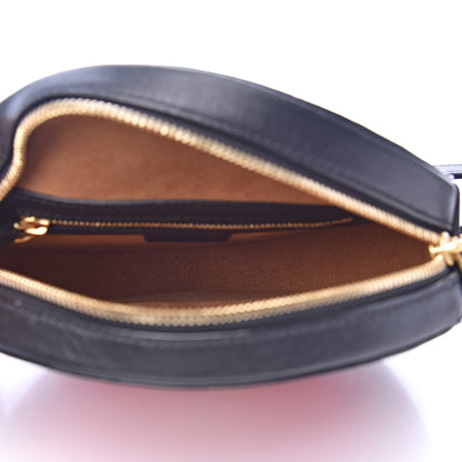 MCM Calfskin Studded Round Crossbody Black Red 5 of 8