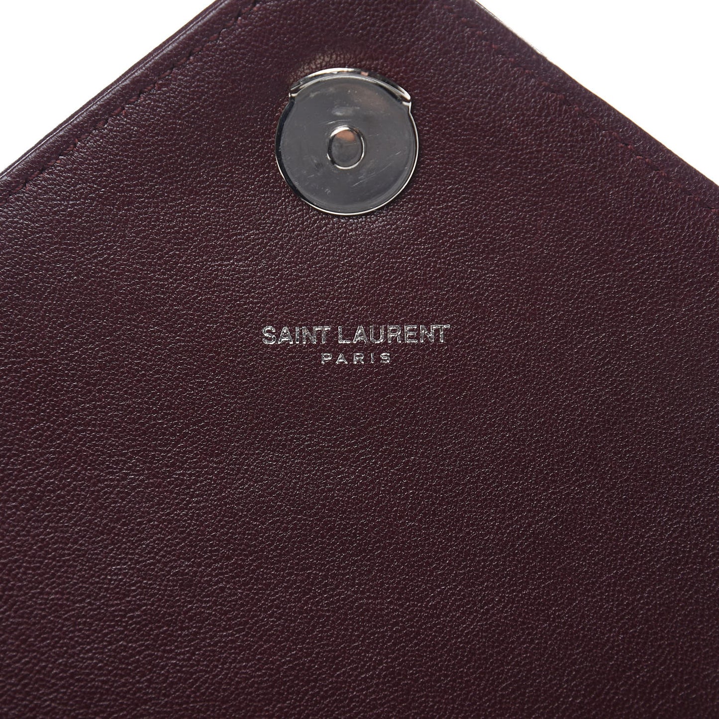 Calfskin Mixed Matelasse Triquilt Large Monogram Envelope Satchel Bordeaux