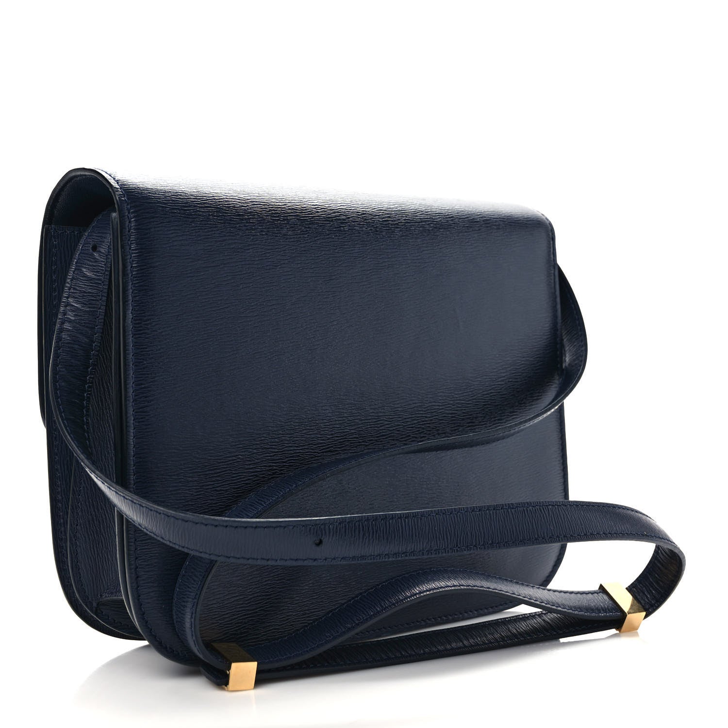 Celine Liege Calfskin Medium Classic Box Flap Bag Dark Blue 3 of 10