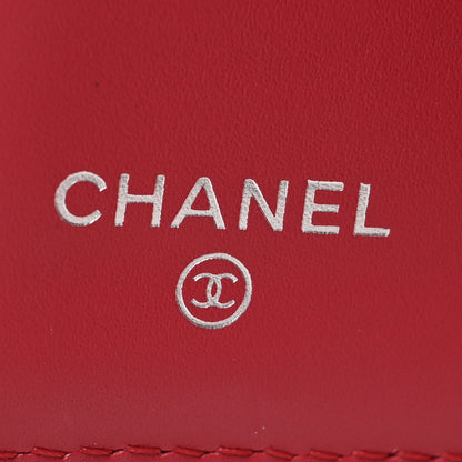 Chanel Metallic Caviar Quilted Large Flap Wallet Dark Pink 6 of 12