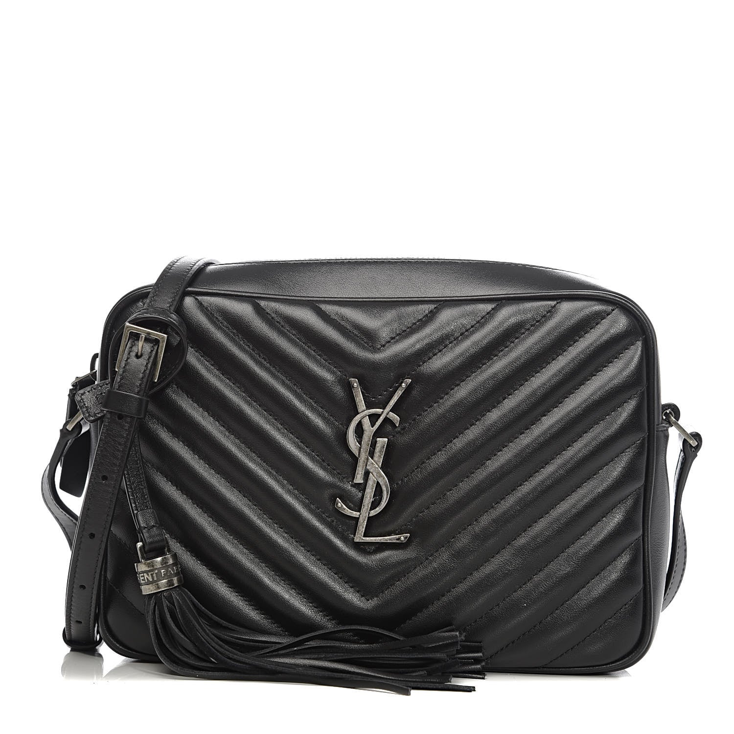 Saint Laurent Calfskin Matelasse Monogram Lou Camera Bag Black 1 of 10