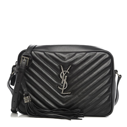 Saint Laurent Calfskin Matelasse Monogram Lou Camera Bag Black 1 of 10