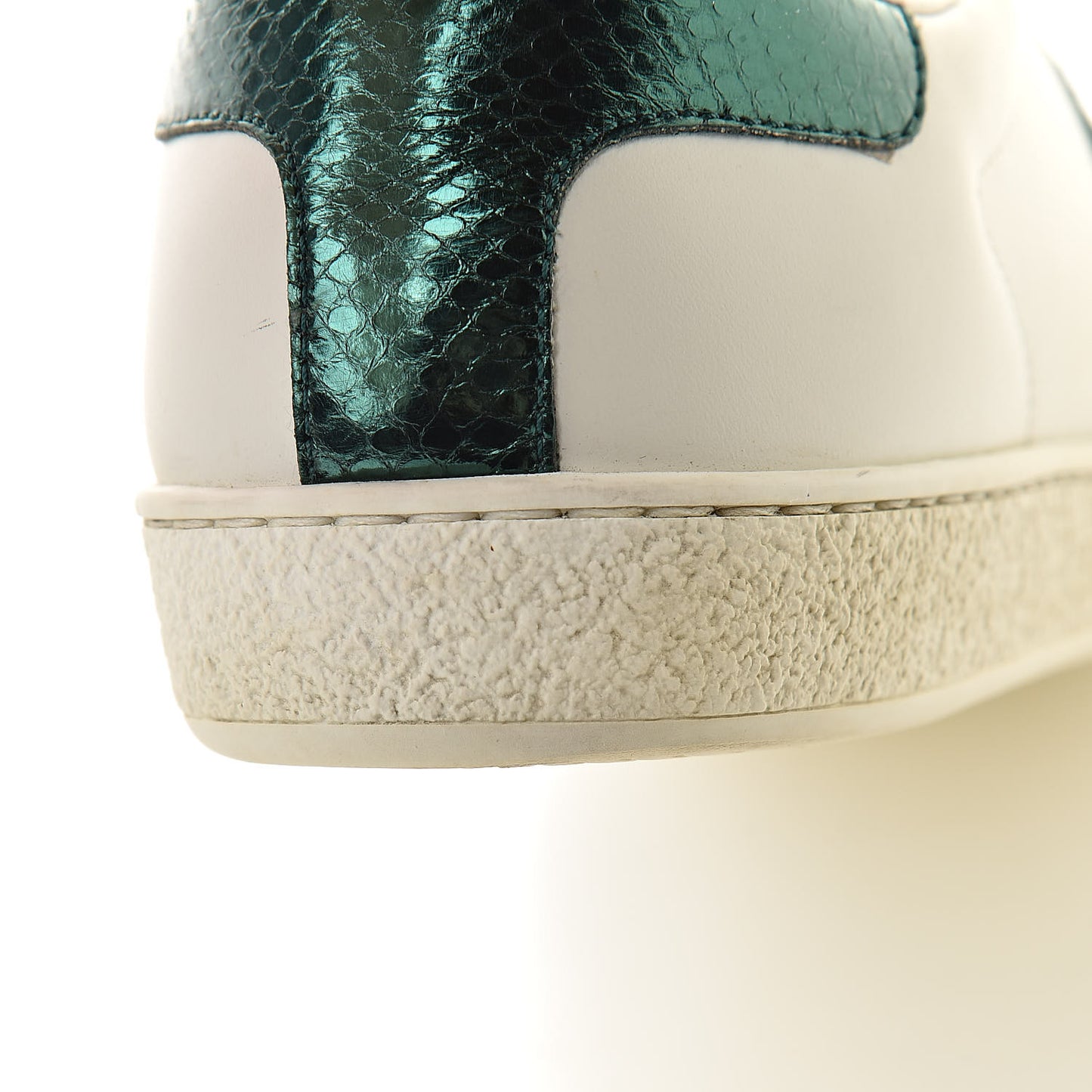 Calfskin Ayers Web Bee Embroidered Womens Ace Sneakers 38.5 White Green