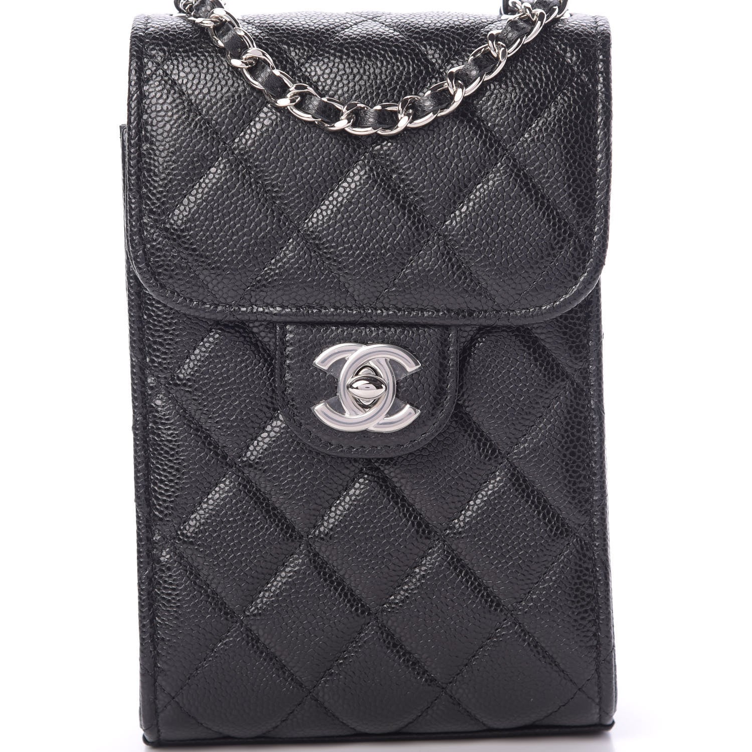 Chanel Caviar Quilted Classic Phone Holder Black 9 of 12